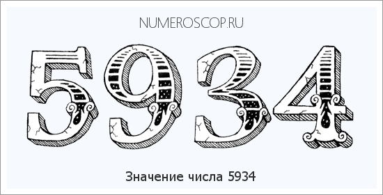 Расшифровка значения числа 5934 по цифрам в нумерологии