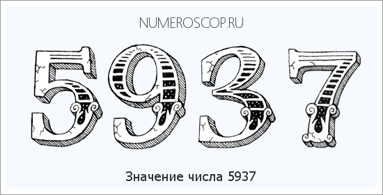 Расшифровка значения числа 5937 по цифрам в нумерологии