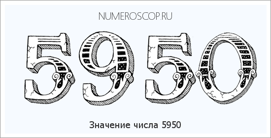 Расшифровка значения числа 5950 по цифрам в нумерологии