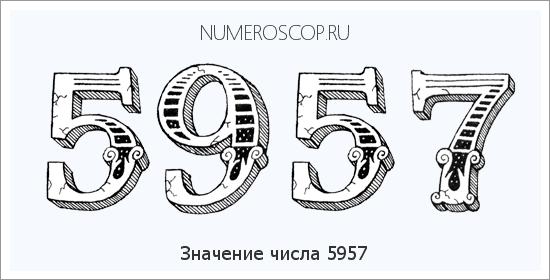 Расшифровка значения числа 5957 по цифрам в нумерологии