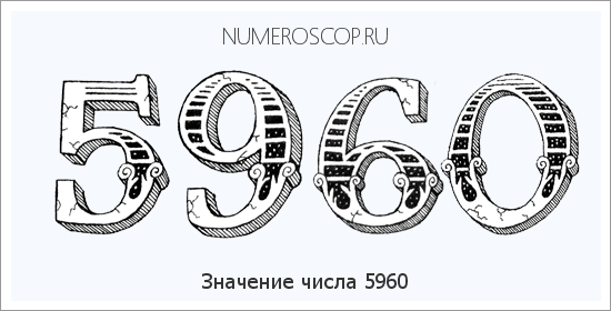 Расшифровка значения числа 5960 по цифрам в нумерологии