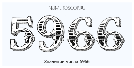Расшифровка значения числа 5966 по цифрам в нумерологии