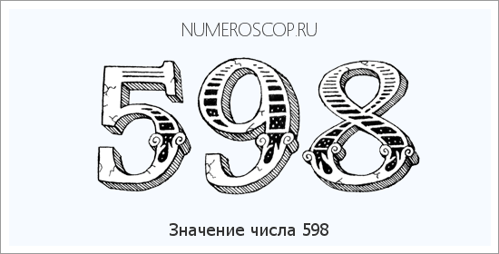 Расшифровка значения числа 598 по цифрам в нумерологии