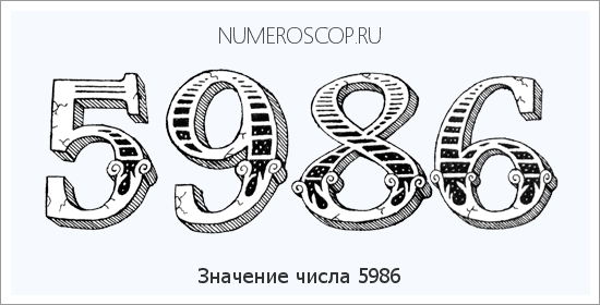 Расшифровка значения числа 5986 по цифрам в нумерологии