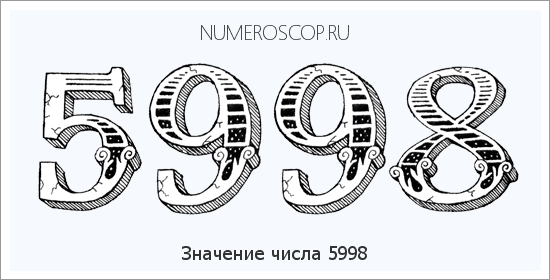 Расшифровка значения числа 5998 по цифрам в нумерологии