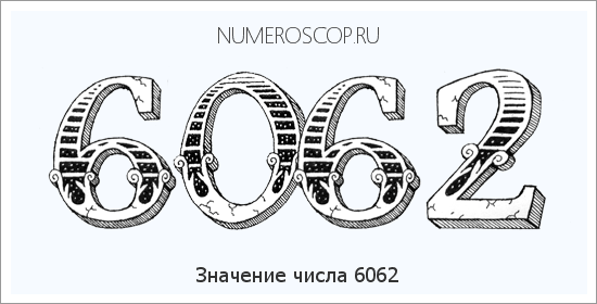 Расшифровка значения числа 6062 по цифрам в нумерологии