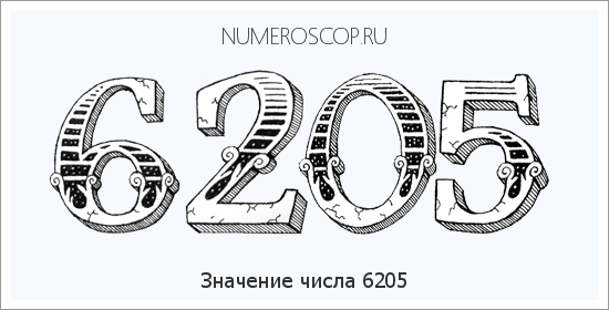 Расшифровка значения числа 6205 по цифрам в нумерологии