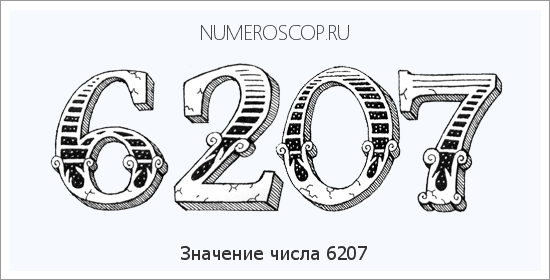 Расшифровка значения числа 6207 по цифрам в нумерологии