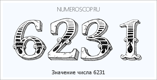 Расшифровка значения числа 6231 по цифрам в нумерологии