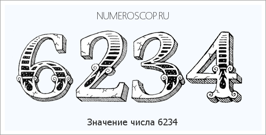 Расшифровка значения числа 6234 по цифрам в нумерологии