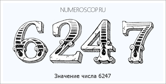 Расшифровка значения числа 6247 по цифрам в нумерологии