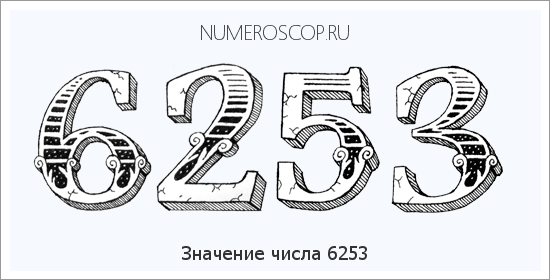 Расшифровка значения числа 6253 по цифрам в нумерологии