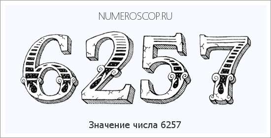 Расшифровка значения числа 6257 по цифрам в нумерологии