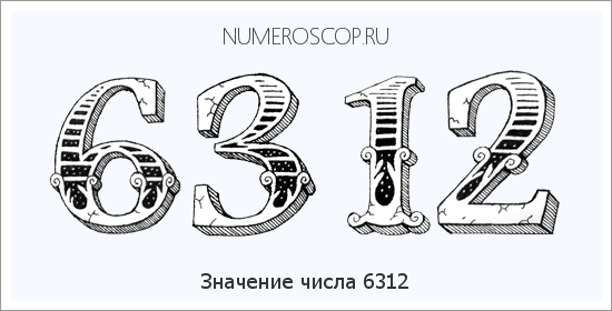 Расшифровка значения числа 6312 по цифрам в нумерологии