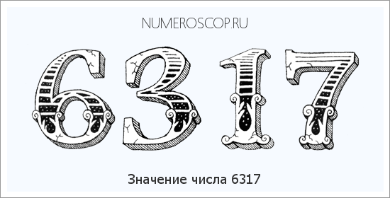 Расшифровка значения числа 6317 по цифрам в нумерологии