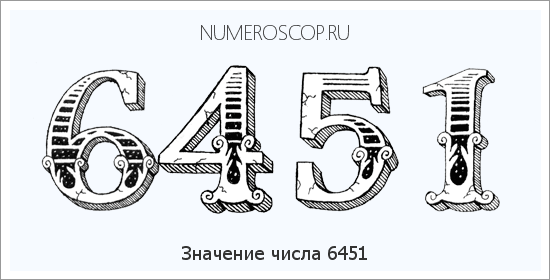 Расшифровка значения числа 6451 по цифрам в нумерологии