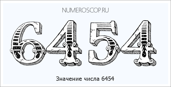 Расшифровка значения числа 6454 по цифрам в нумерологии