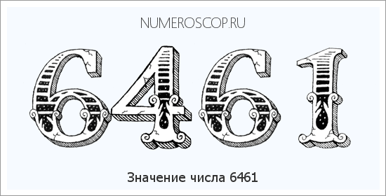 Расшифровка значения числа 6461 по цифрам в нумерологии