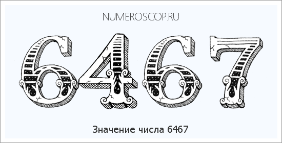 Расшифровка значения числа 6467 по цифрам в нумерологии