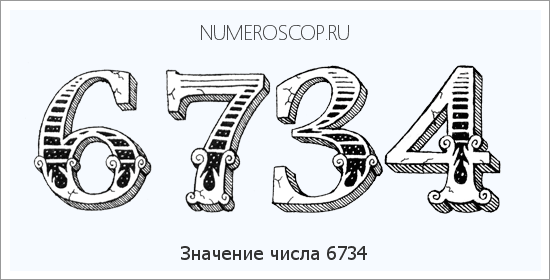 Расшифровка значения числа 6734 по цифрам в нумерологии