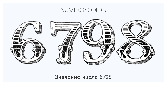 Расшифровка значения числа 6798 по цифрам в нумерологии