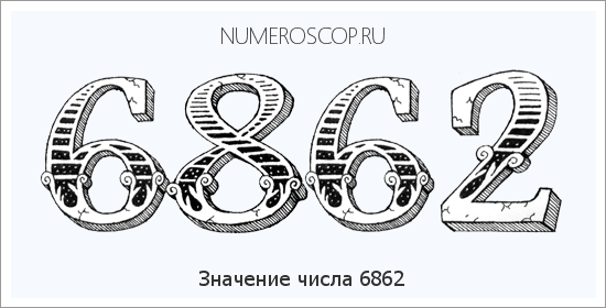 Расшифровка значения числа 6862 по цифрам в нумерологии