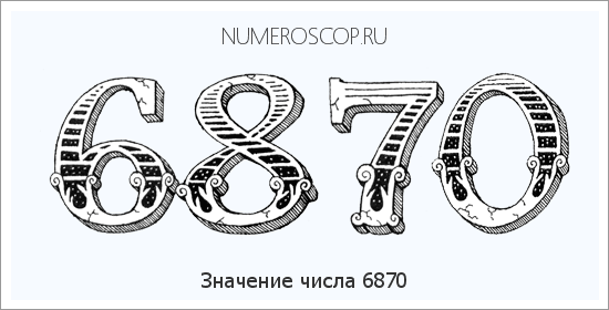 Расшифровка значения числа 6870 по цифрам в нумерологии