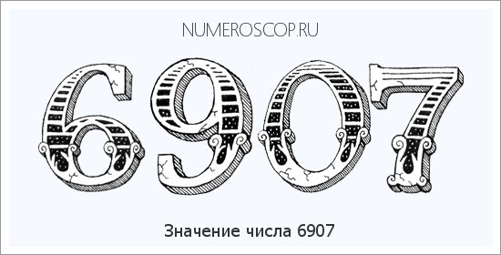 Расшифровка значения числа 6907 по цифрам в нумерологии