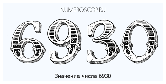 Расшифровка значения числа 6930 по цифрам в нумерологии