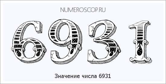 Расшифровка значения числа 6931 по цифрам в нумерологии