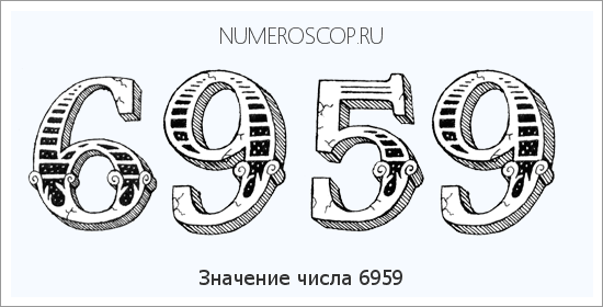 Расшифровка значения числа 6959 по цифрам в нумерологии