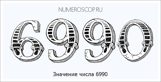 Расшифровка значения числа 6990 по цифрам в нумерологии