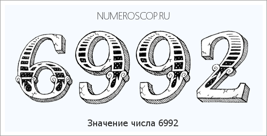Расшифровка значения числа 6992 по цифрам в нумерологии