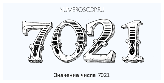 Расшифровка значения числа 7021 по цифрам в нумерологии