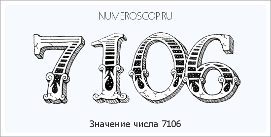 Расшифровка значения числа 7106 по цифрам в нумерологии