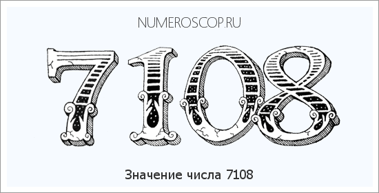 Расшифровка значения числа 7108 по цифрам в нумерологии