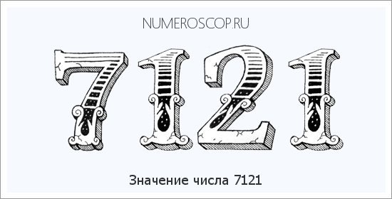 Расшифровка значения числа 7121 по цифрам в нумерологии