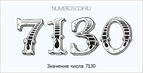 Расшифровка значения числа 7130 по цифрам в нумерологии