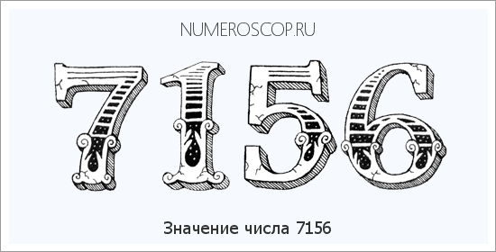 Расшифровка значения числа 7156 по цифрам в нумерологии