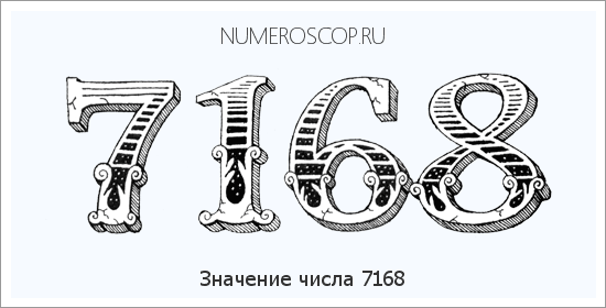 Расшифровка значения числа 7168 по цифрам в нумерологии