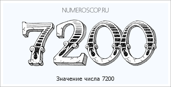 Расшифровка значения числа 7200 по цифрам в нумерологии