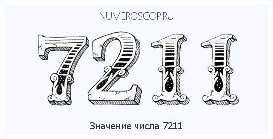 Расшифровка значения числа 7211 по цифрам в нумерологии