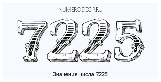 Расшифровка значения числа 7225 по цифрам в нумерологии