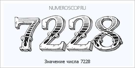 Расшифровка значения числа 7228 по цифрам в нумерологии