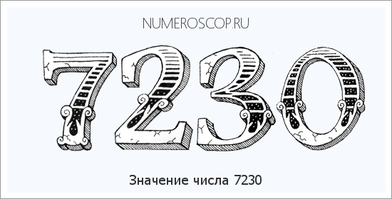 Расшифровка значения числа 7230 по цифрам в нумерологии