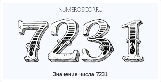 Расшифровка значения числа 7231 по цифрам в нумерологии