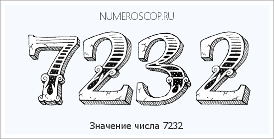 Расшифровка значения числа 7232 по цифрам в нумерологии