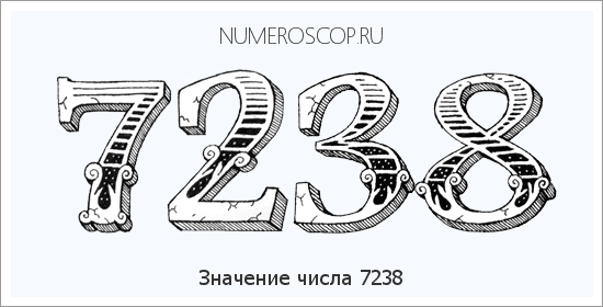 Расшифровка значения числа 7238 по цифрам в нумерологии