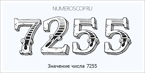 Расшифровка значения числа 7255 по цифрам в нумерологии