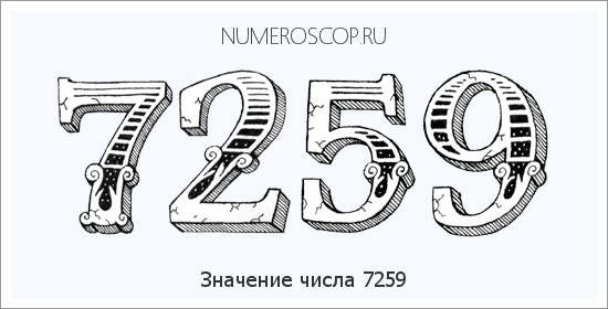 Расшифровка значения числа 7259 по цифрам в нумерологии